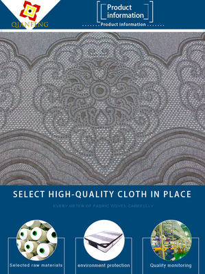 Το βασιλικό σχέδιο έπλεξε το Double-Sided Jacquard φιλικό αναπνεύσιμο ύφασμα δερμάτων μαξιλαριών στρωμάτων