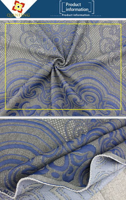 Το βασιλικό σχέδιο έπλεξε το Double-Sided Jacquard φιλικό αναπνεύσιμο ύφασμα δερμάτων μαξιλαριών στρωμάτων